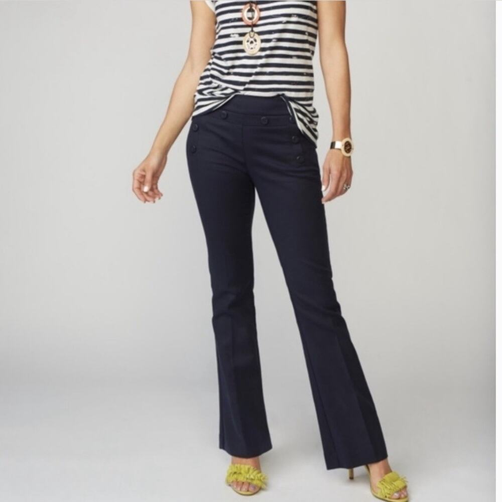 Cabi Navy Blue Sailor Pants Size 4 Long